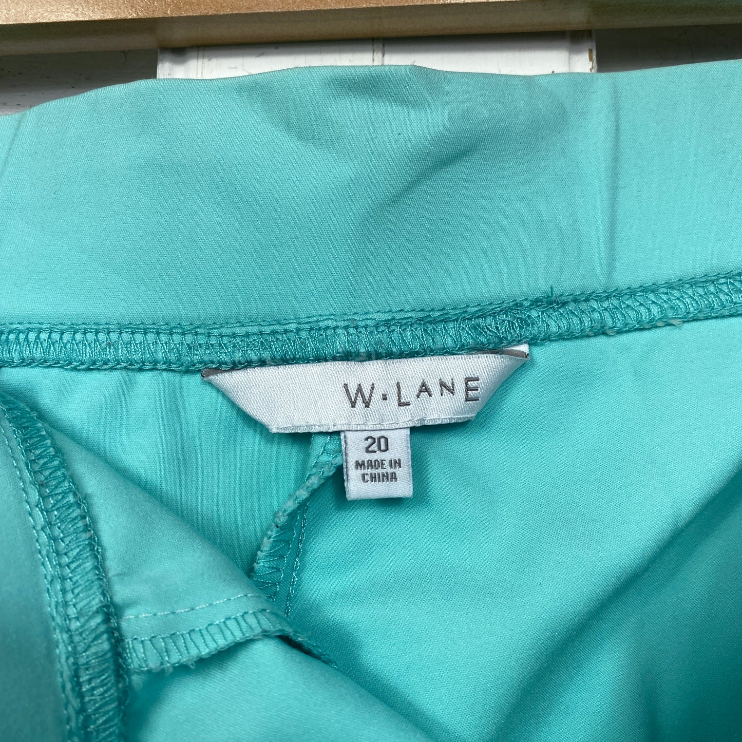 W Lane Shorts Size 20 Aqua Pull On Cotton Blend