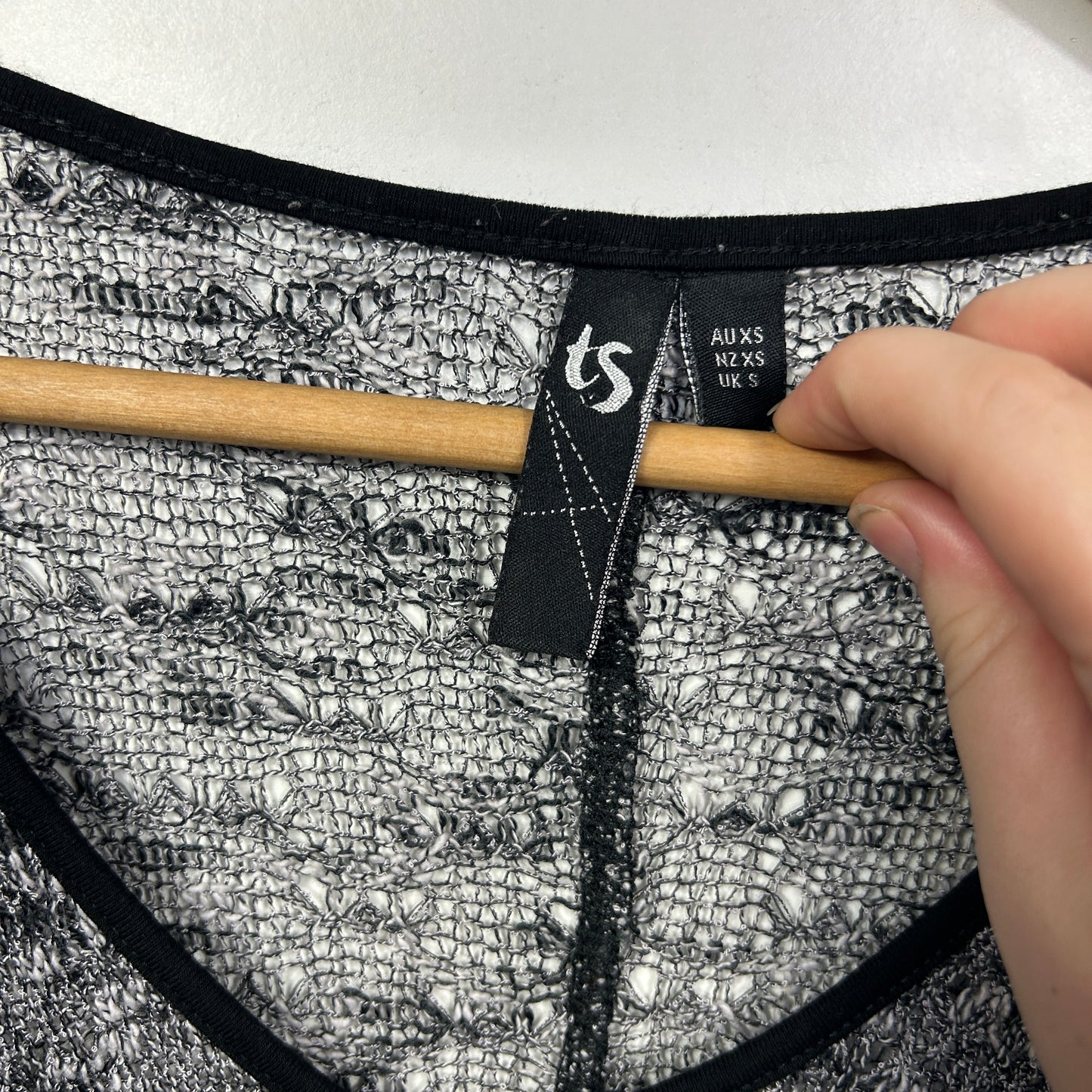 Taking Shape Black Mesh Knit Sheer Asymmetric Tunic - Size 14/XS