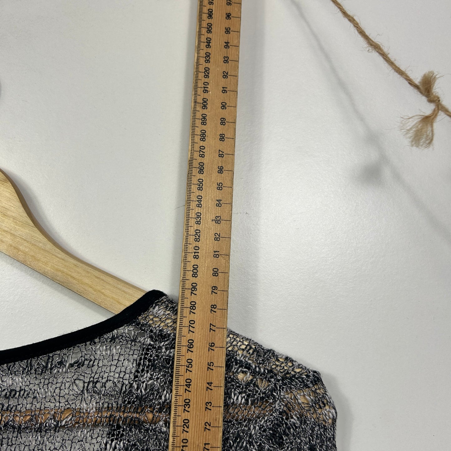 Taking Shape Black Mesh Knit Sheer Asymmetric Tunic - Size 14/XS