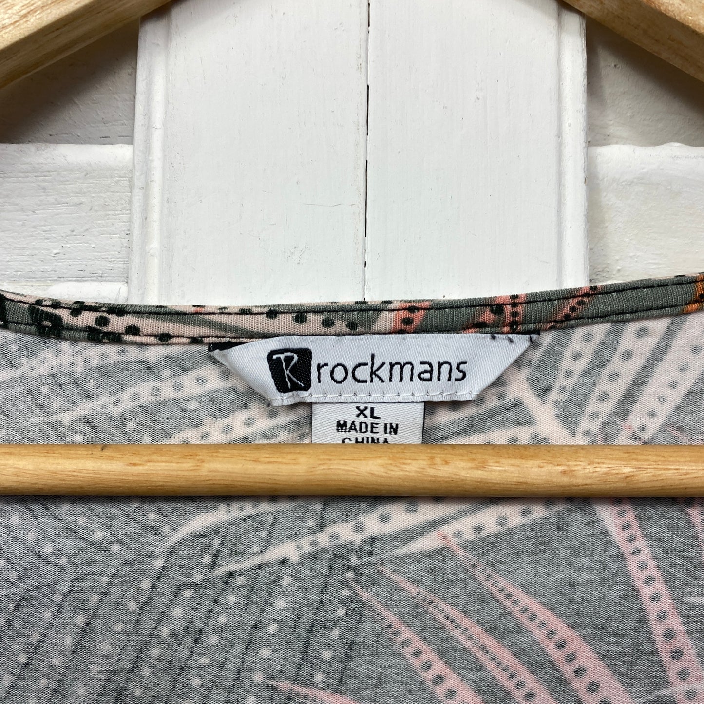 Rockmans Top Size XL 16 Multicoloured Floral Viscose