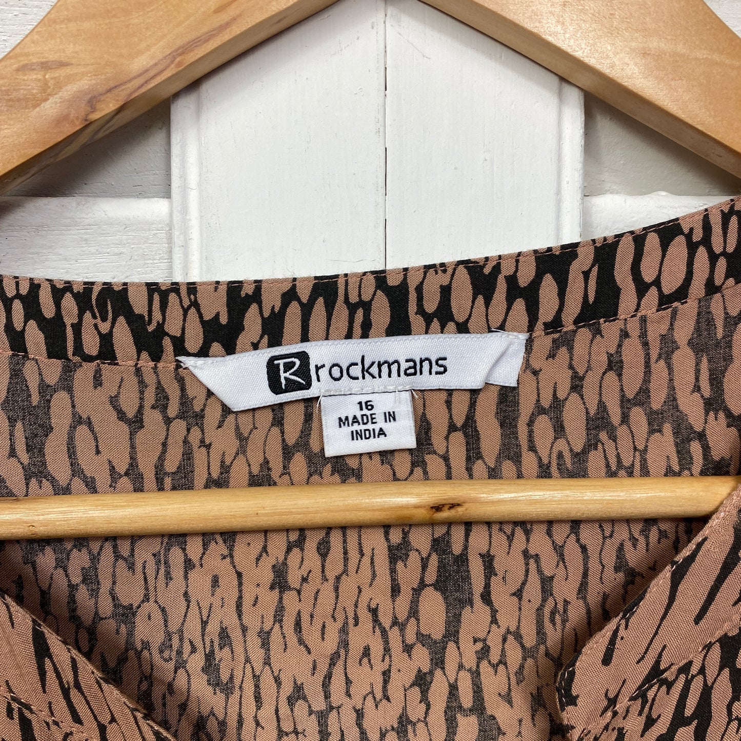 Rockmans Top Size 16 Long Sleeve Viscose