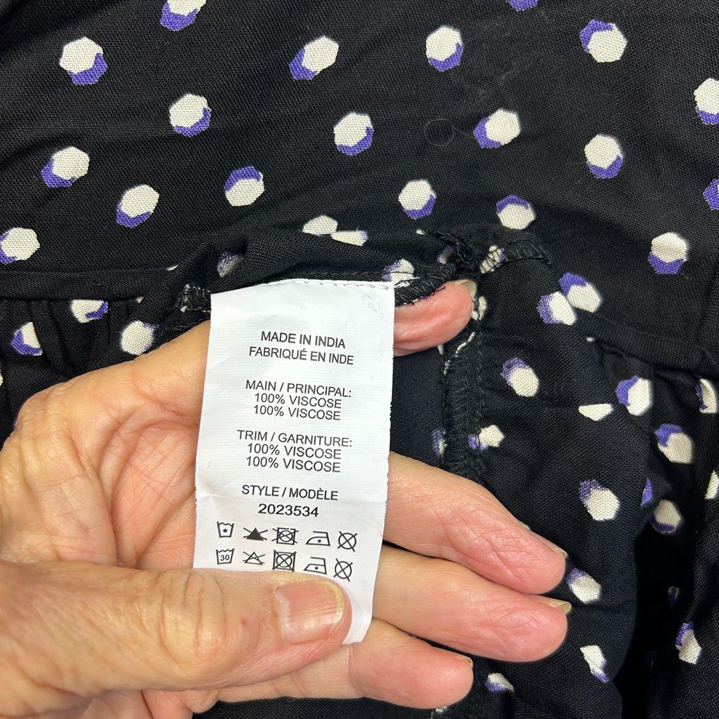 Autograph Navy Spot Top - Size 18