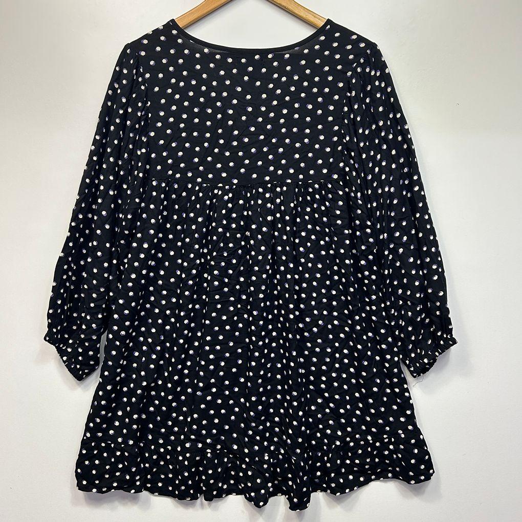 Autograph Navy Spot Top - Size 18