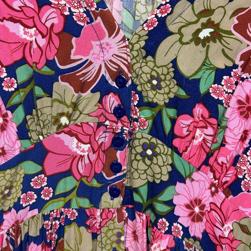 Boho Multicoloured Floral Dress - Size XL
