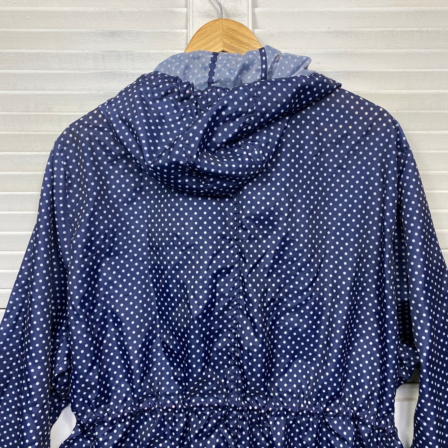 Millers Windbreaker Jacket Size 22 Long Sleeve Polka Dots Hooded