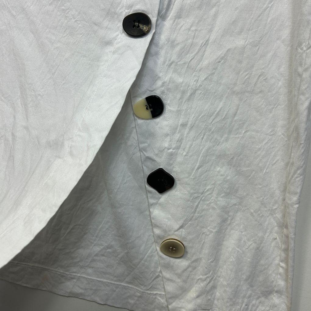 Taking Shape White Linen Skirt - Size 18