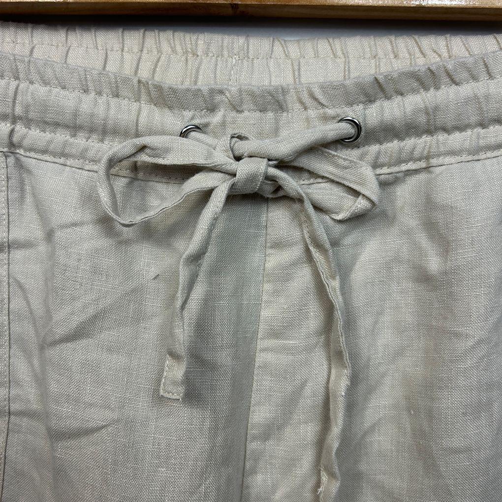 W.Lane Beige Linen Pants - Size 16
