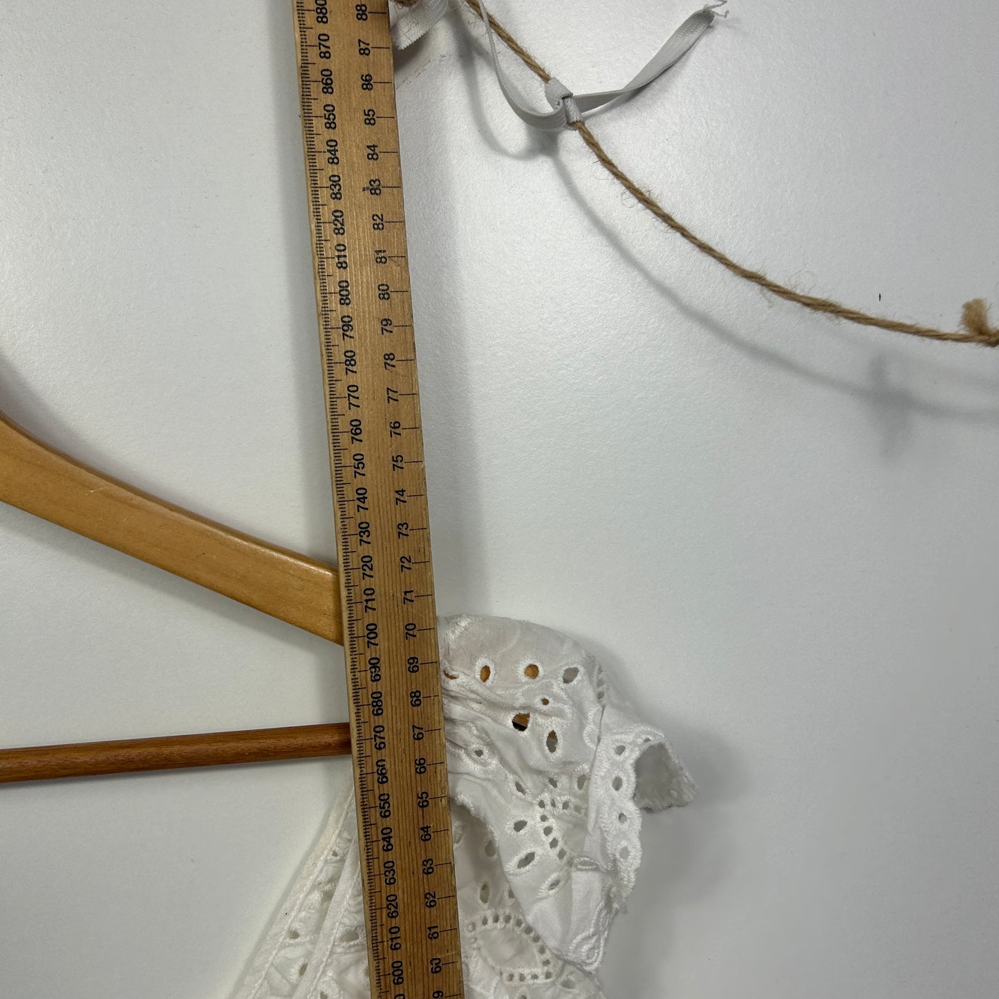 City Chic White Broderie Anglaise Top - Size 18/M