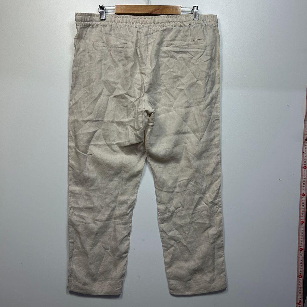 W.Lane Beige Linen Pants - Size 16