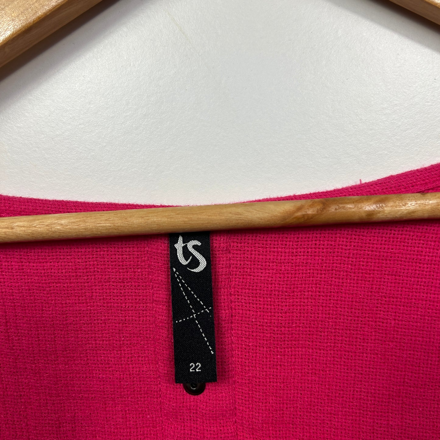 Taking Shape Hot Pink Long Sleeve Tunic Top - Size 22