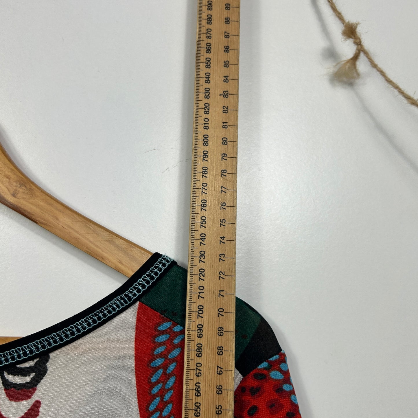 Flanning Lam Multicolor Patchwork Print Top - Size 18