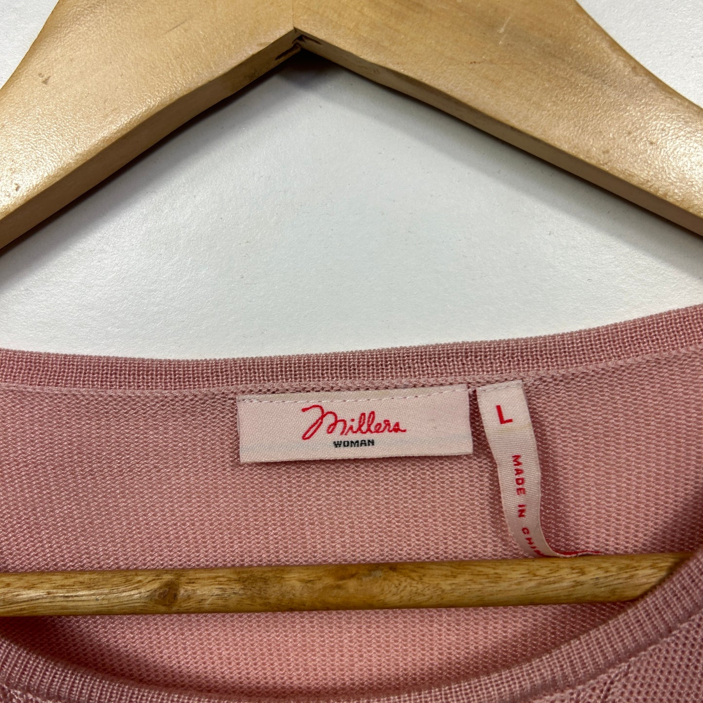 Millers Dusty Pink Knit Top - Size L