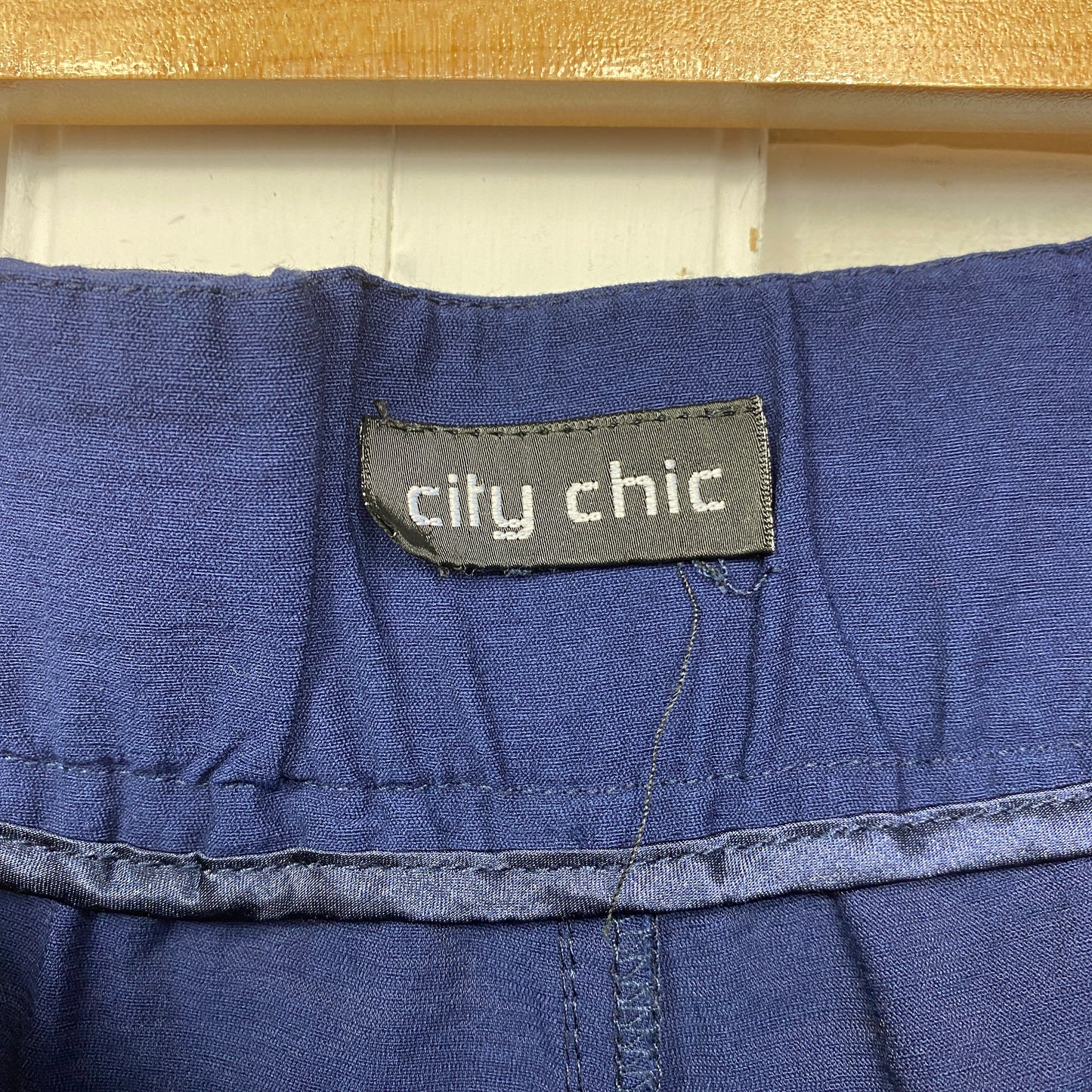 City Chic Pants Size 16 18? Plus Blue Pockets Belted