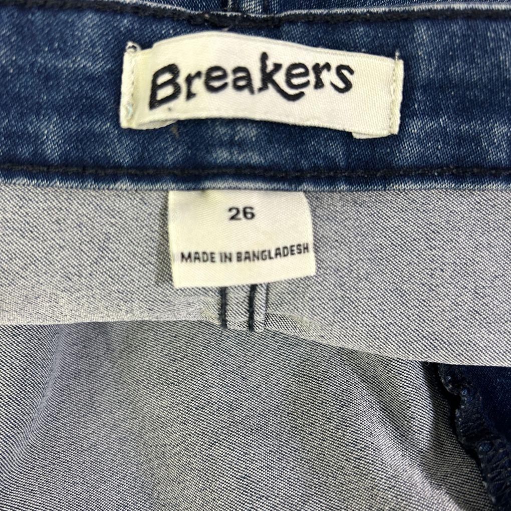 Breakers Blue Embroidered Denim Shorts - Size 26
