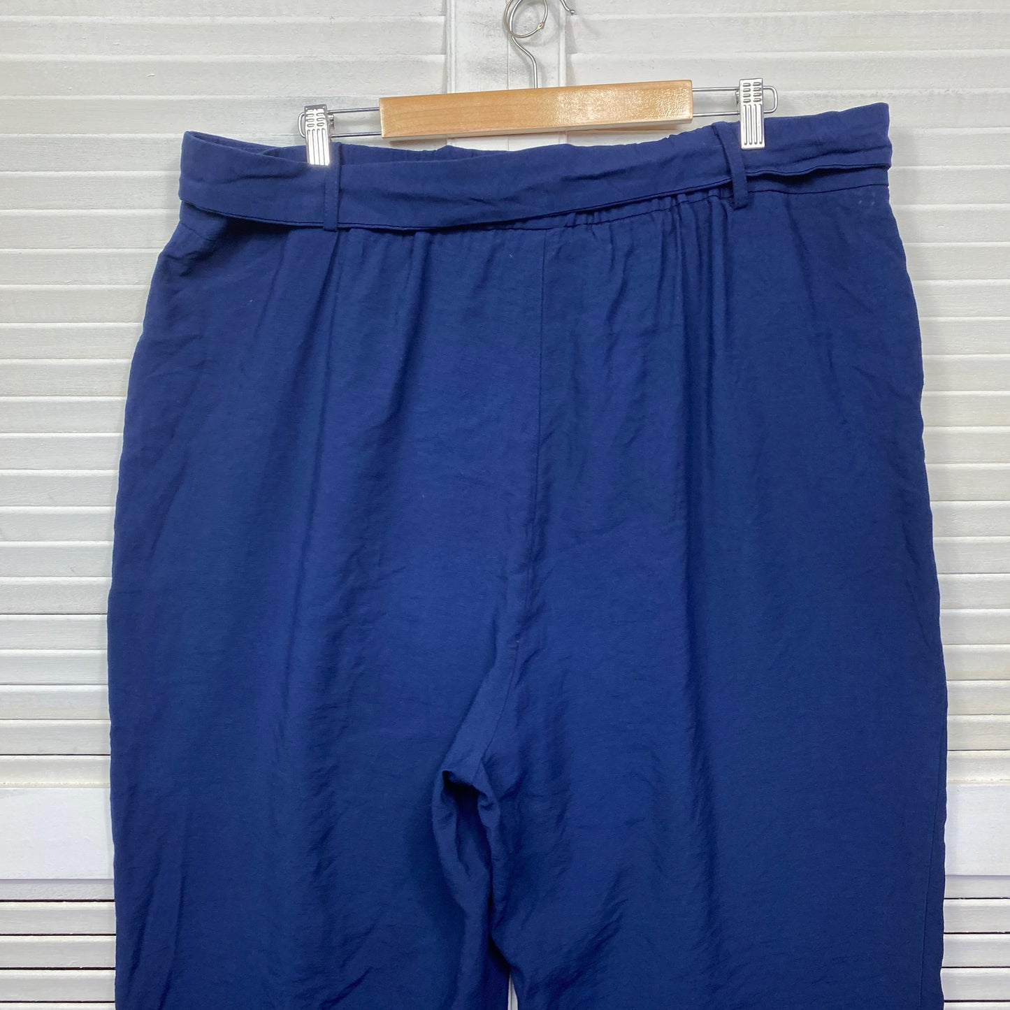 City Chic Pants Size 16 18? Plus Blue Pockets Belted