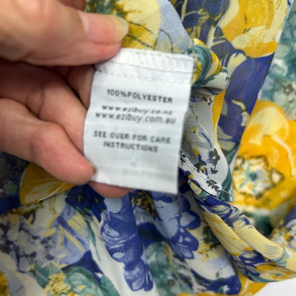 Capture Yellow Floral Blouse - Size 18