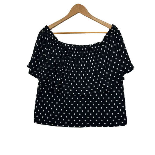 Witchery Top Size 14 Large Black White Polka Dots