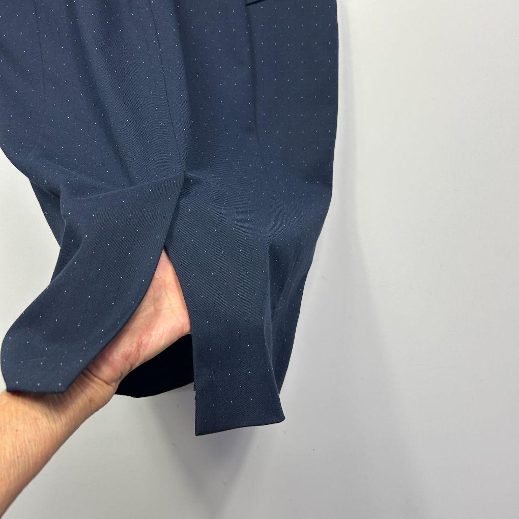 Cue City Navy Cap Sleeve Dress - Size 14