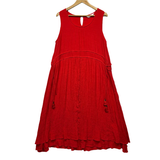 Virtuelle Maxi Dress Size 16 Sleeveless Viscose Layered