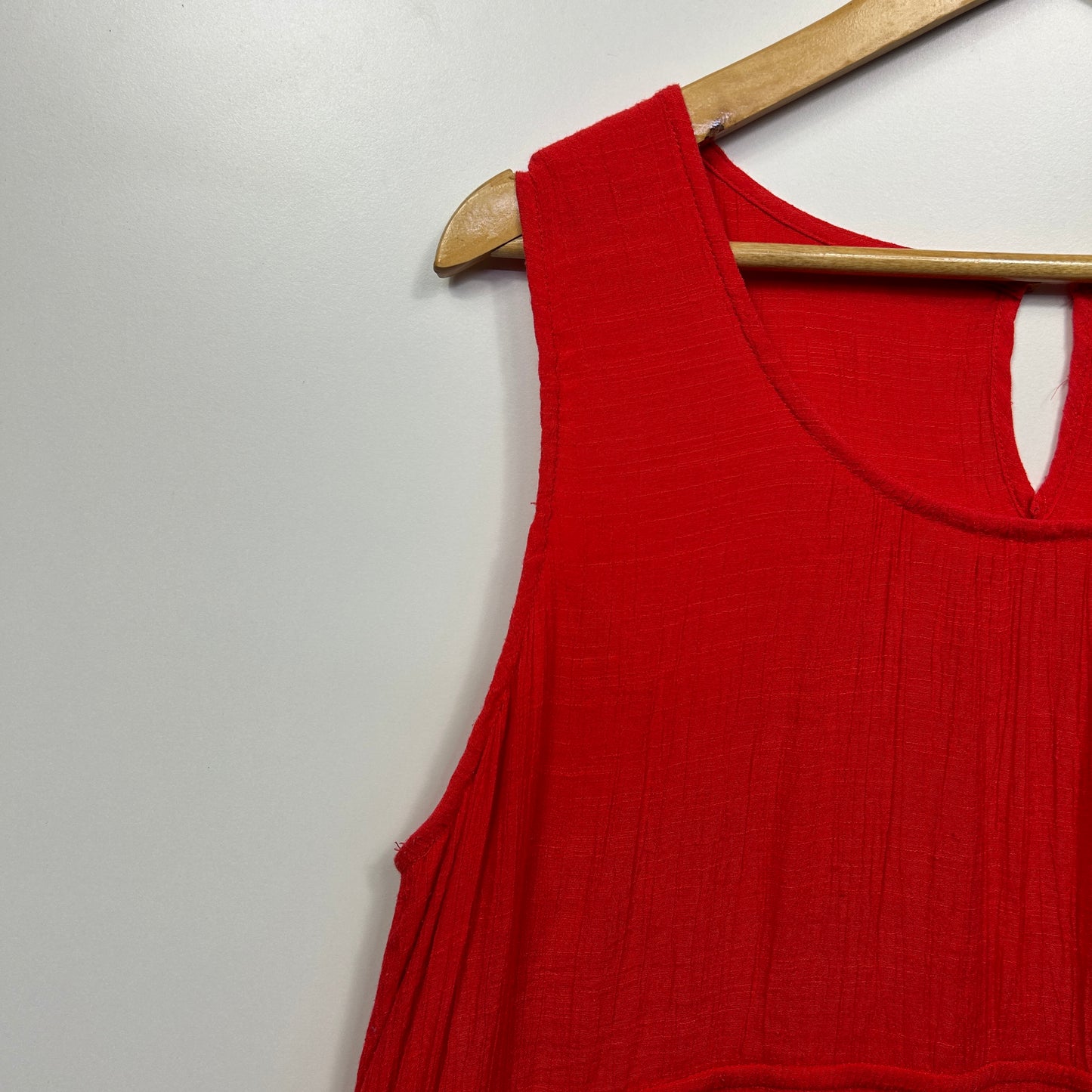 Virtuelle Maxi Dress Size 16 Sleeveless Viscose Layered