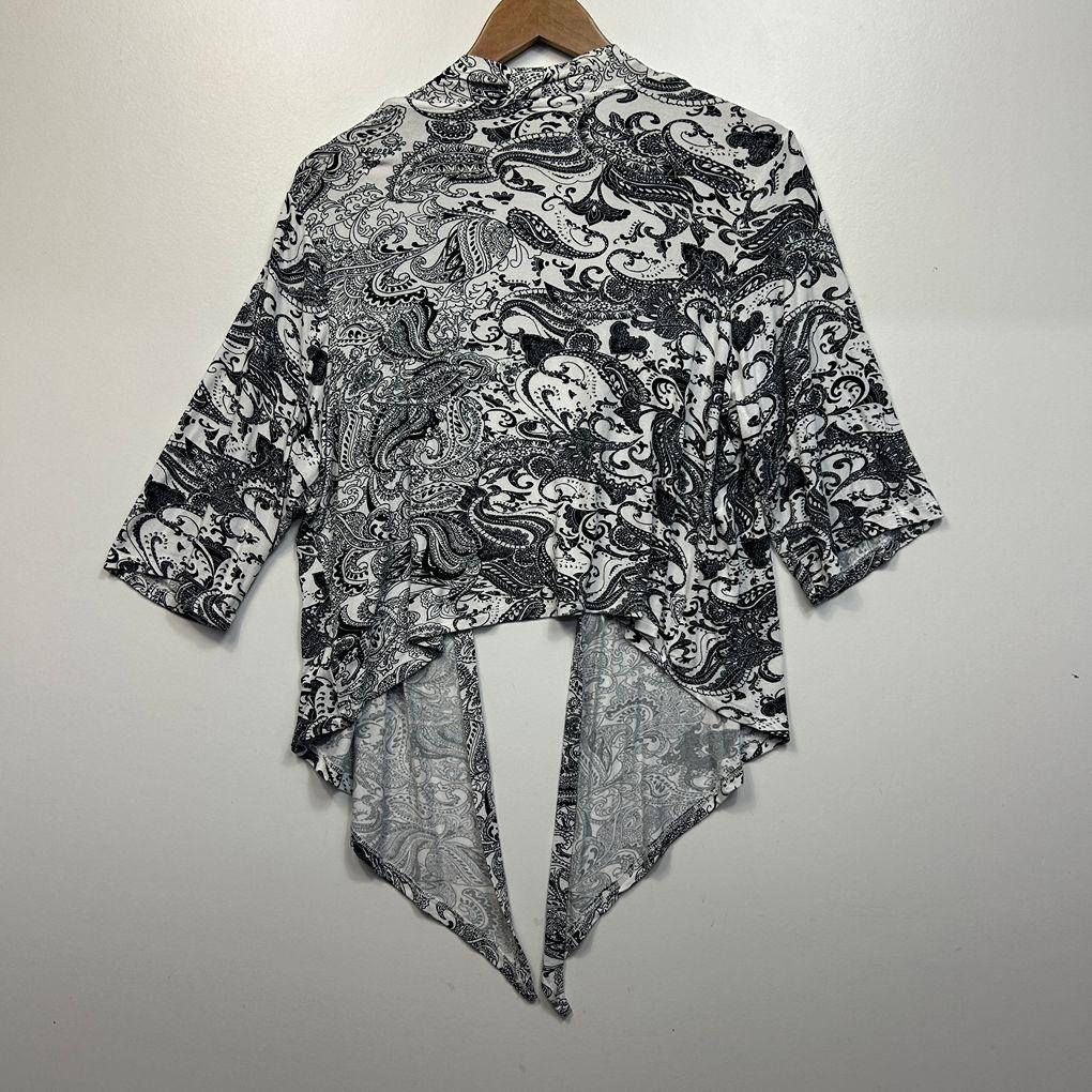 Millers Black and White Paisley Top - Size XL
