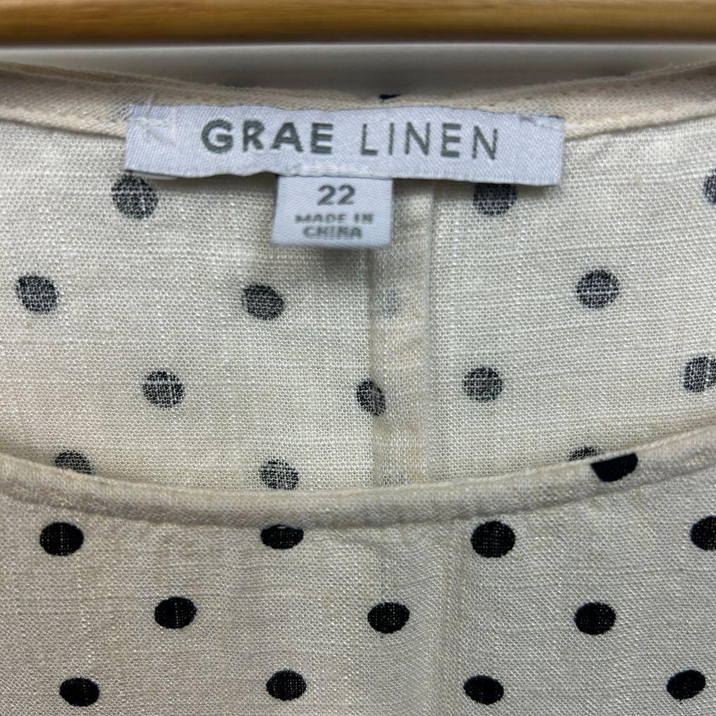 Suzanne Grae Linen Cream Linen Sleeveless Top - Size 22
