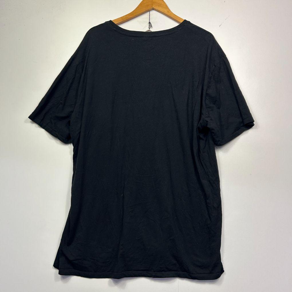 Anko Black Cotton V-Neck T-Shirt - Size 4XL