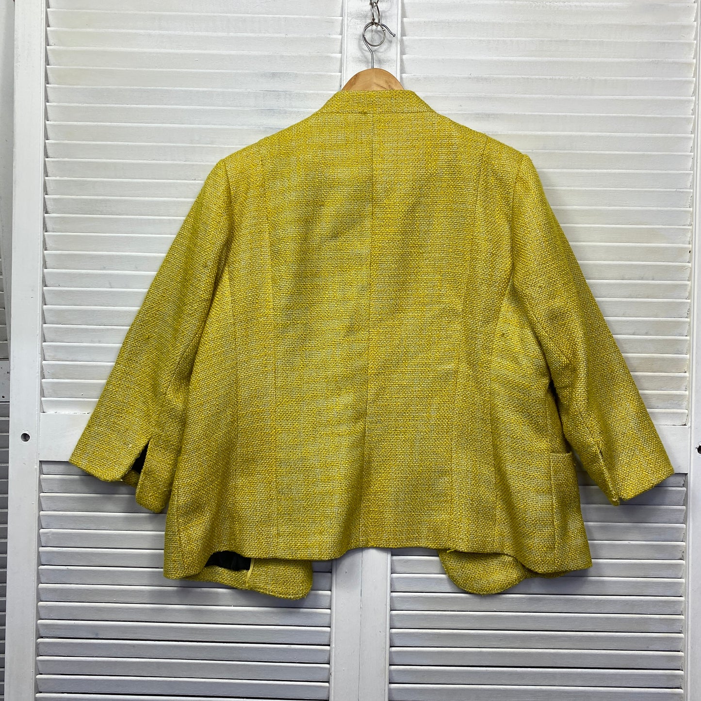 Mirrors Jacket Blazer Size 18 Plus Yellow Long Sleeve Wool Blend