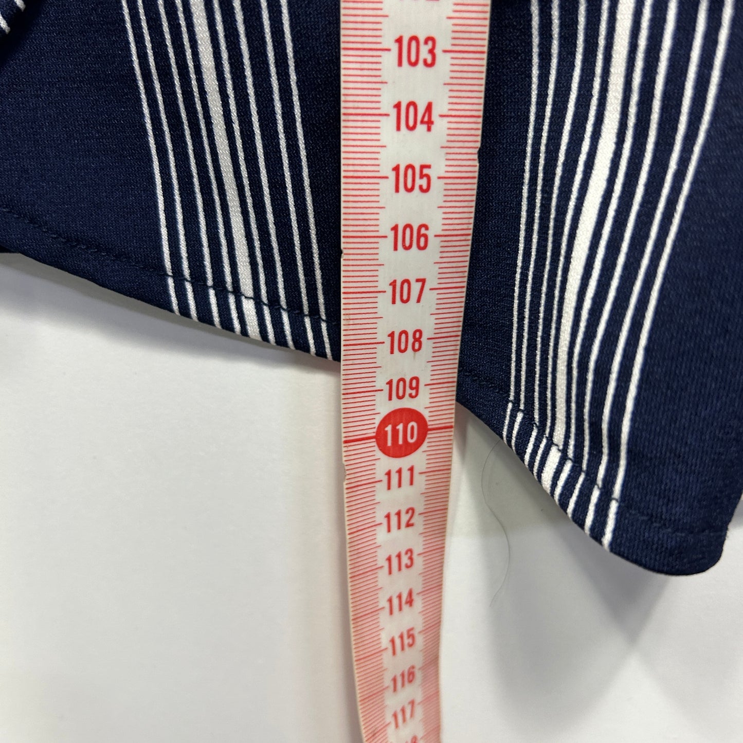 Autograph Dress Size 14 Navy White Striped Long Sleeve