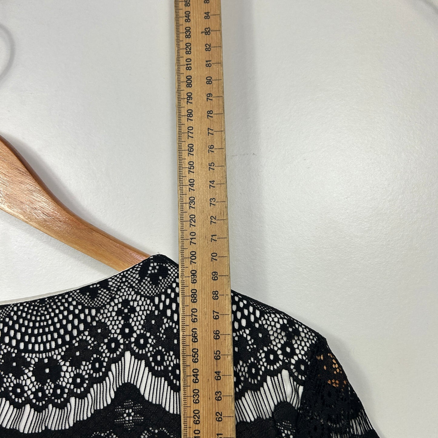 Millers Black Lace Overlay Top - Size 20