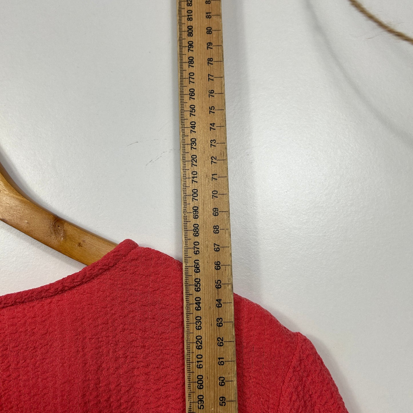 Preview Coral Textured Top with Ruffle Sleeves - Size 16