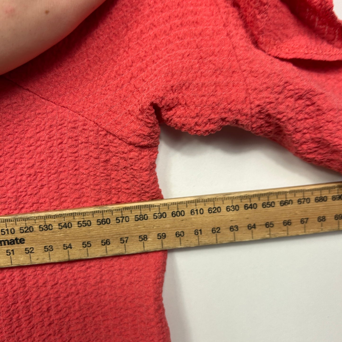 Preview Coral Textured Top with Ruffle Sleeves - Size 16