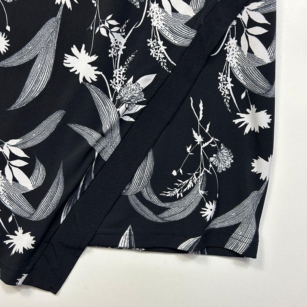 Rockmans Black Floral Skirt - Size 16