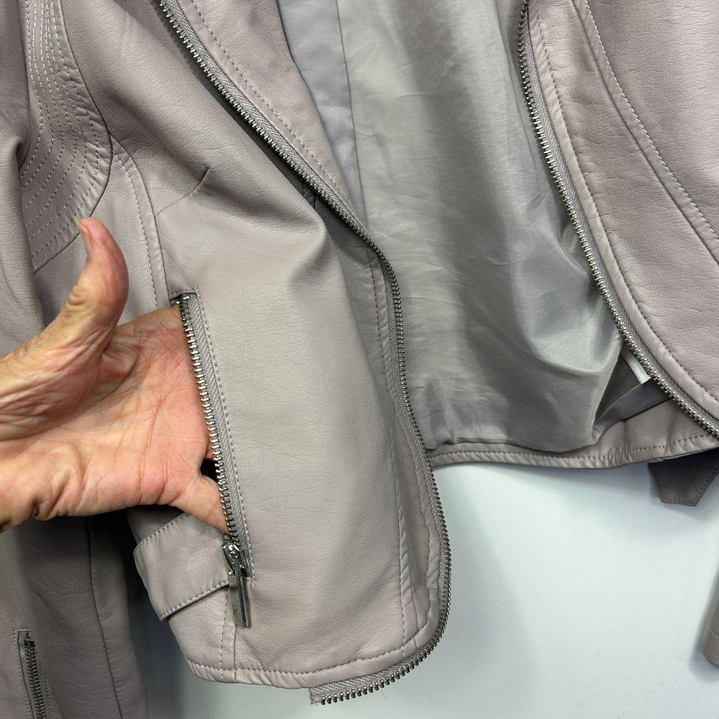 City Chic Cropped Moto Jacket - Size 14/XS