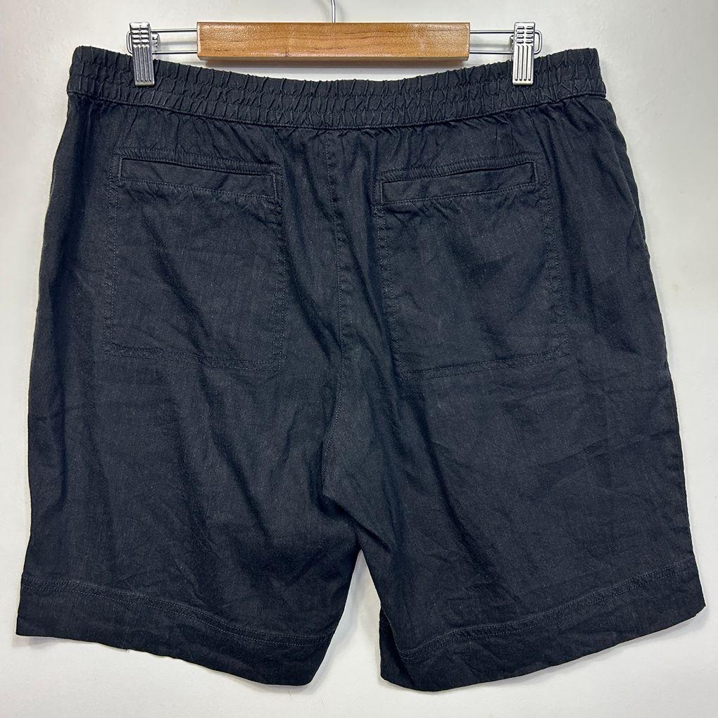 Sportscraft Black Linen Shorts - Size 16