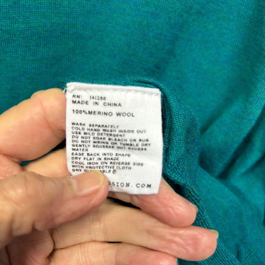Blue Illusion Teal Jumper - Size L