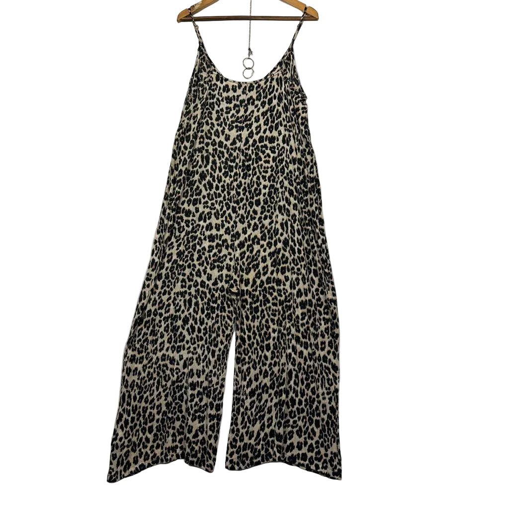 Tree of Life Leopard Print Jumpsuit - Size L