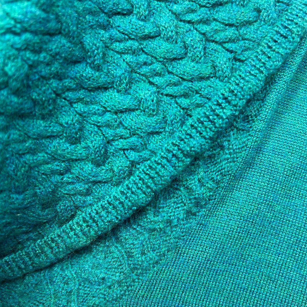 Blue Illusion Teal Jumper - Size L