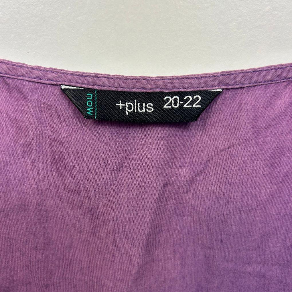 Now Purple Embroidered Boho Top - Size 20-22