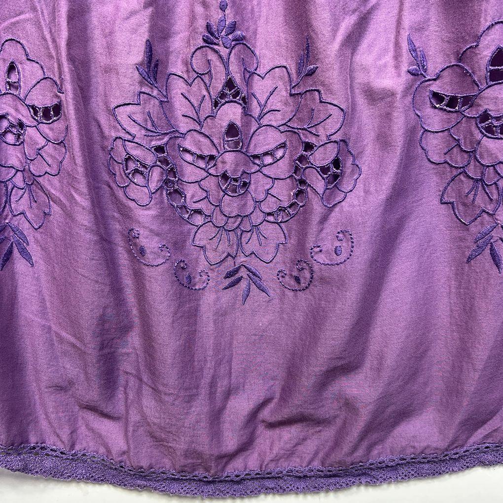 Now Purple Embroidered Boho Top - Size 20-22