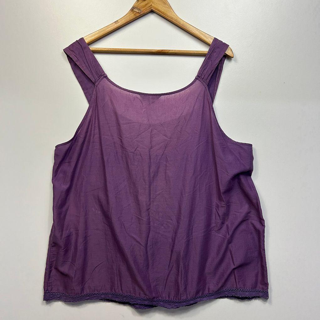 Now Purple Embroidered Boho Top - Size 20-22