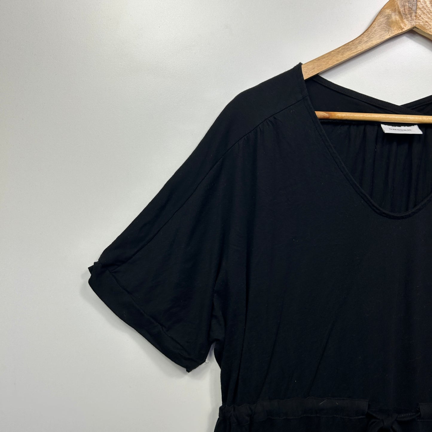Sussan Dress Size 16 XL Black Short Sleeve 100% Cotton