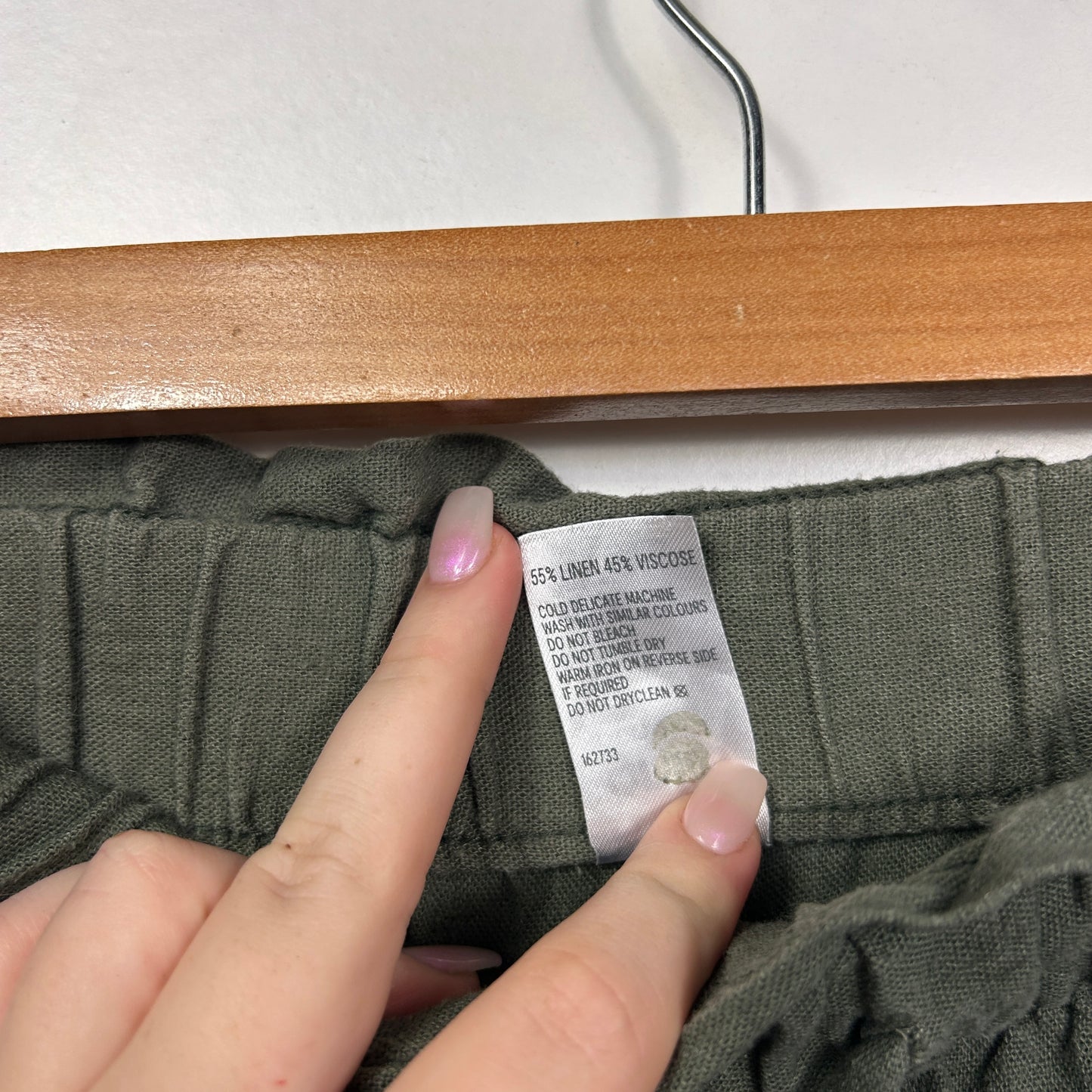 Anko Olive Green Linen Blend Pants - Size 18