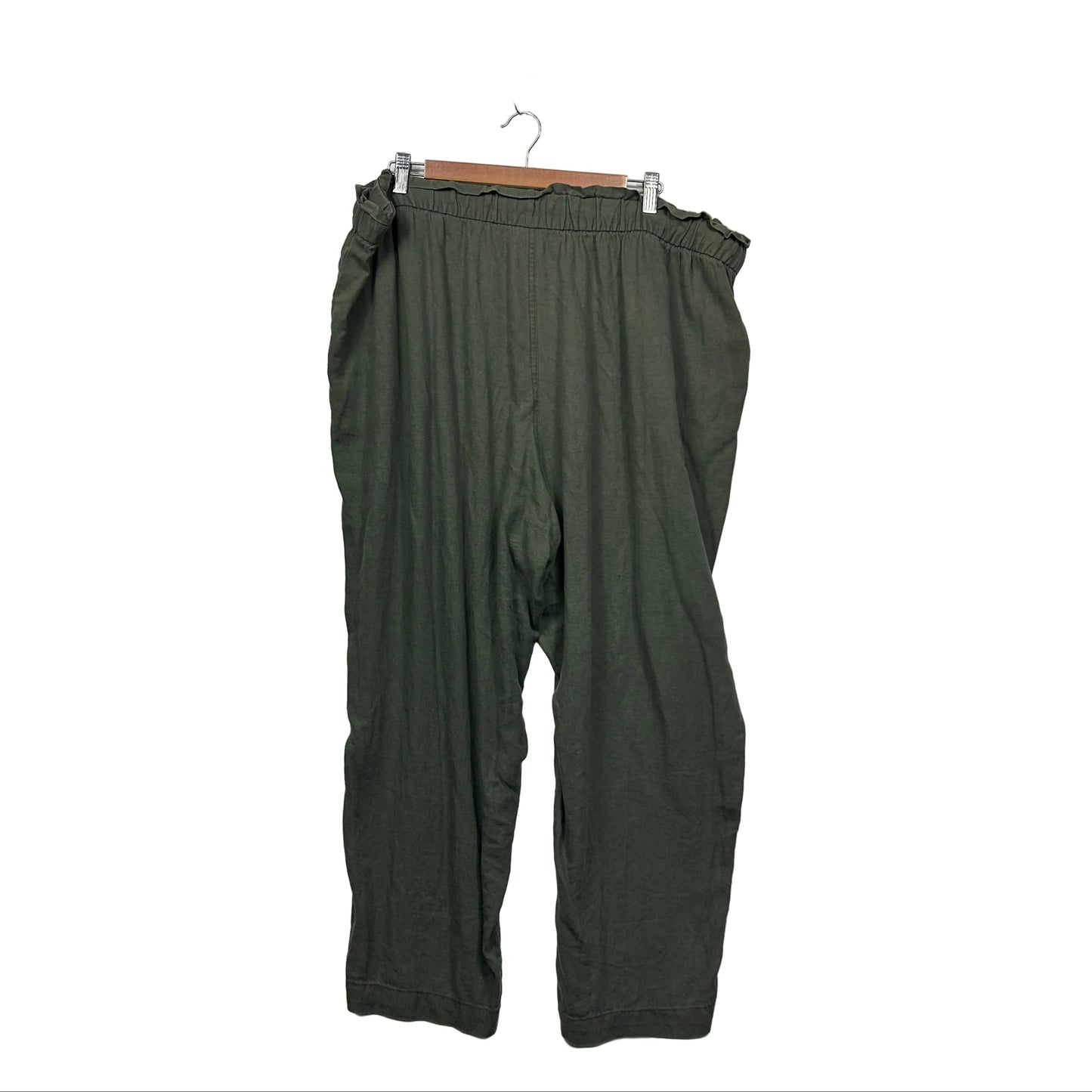 Anko Olive Green Linen Blend Pants - Size 18