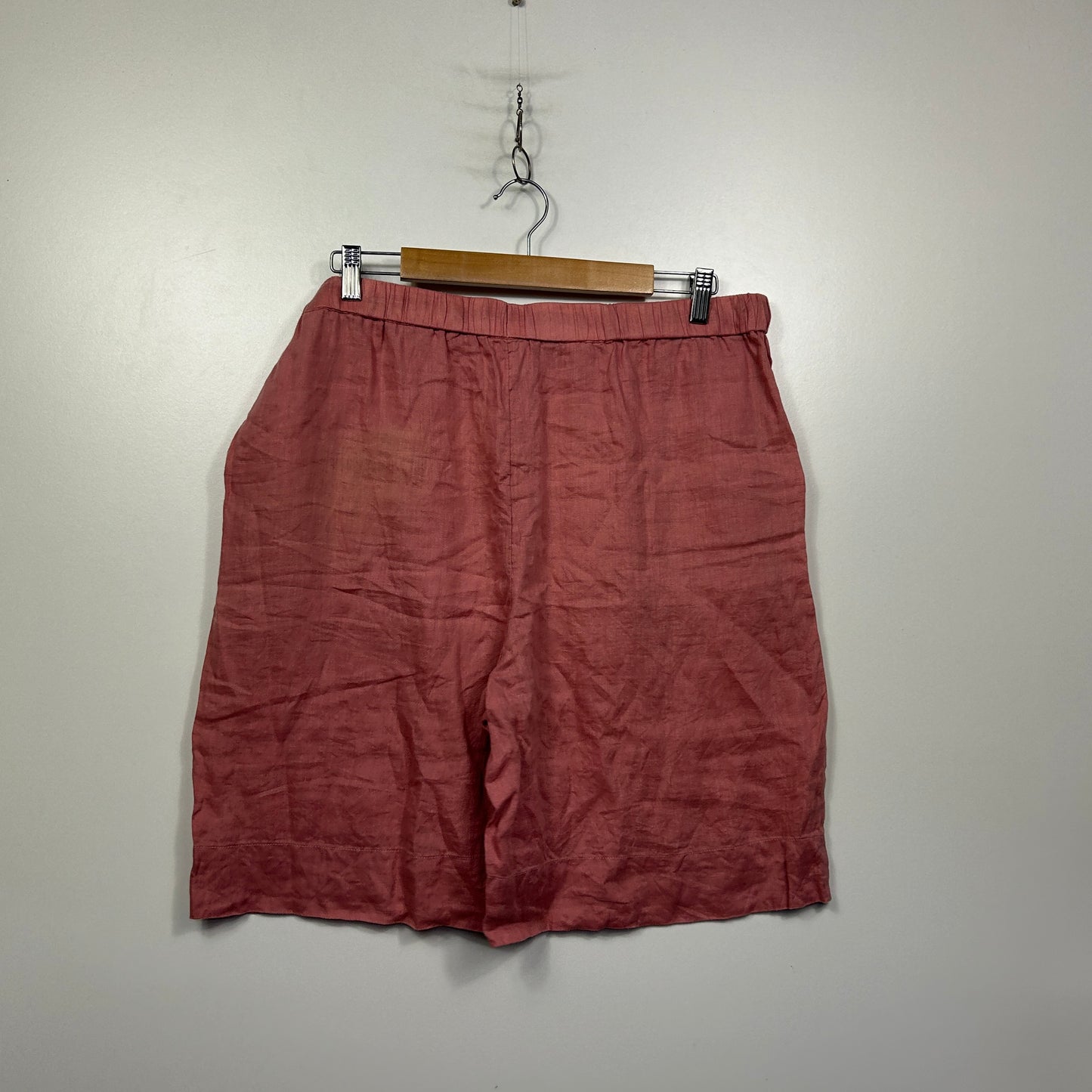 Sussan Dusty Rose Linen Blend Shorts - Size XL
