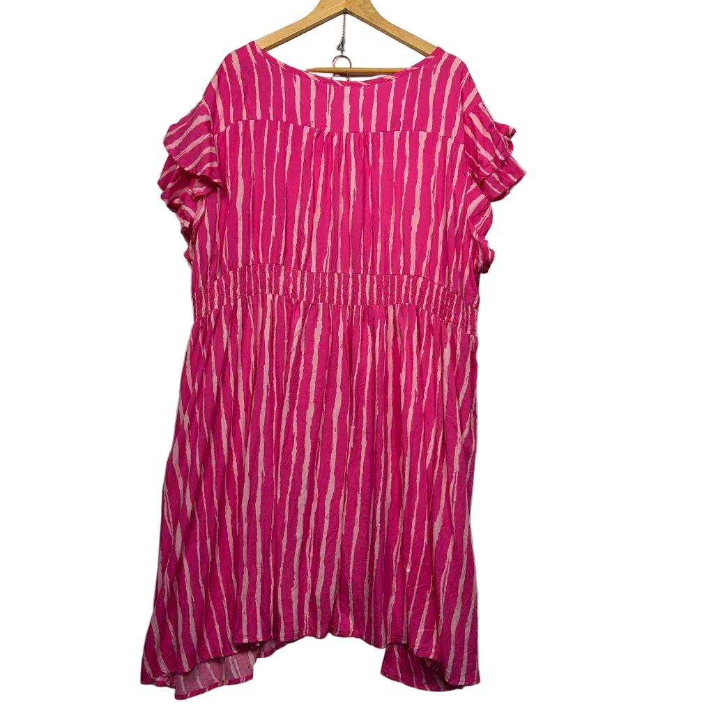 boho australia Pink Stripe Dress - Size 4XL/20/22