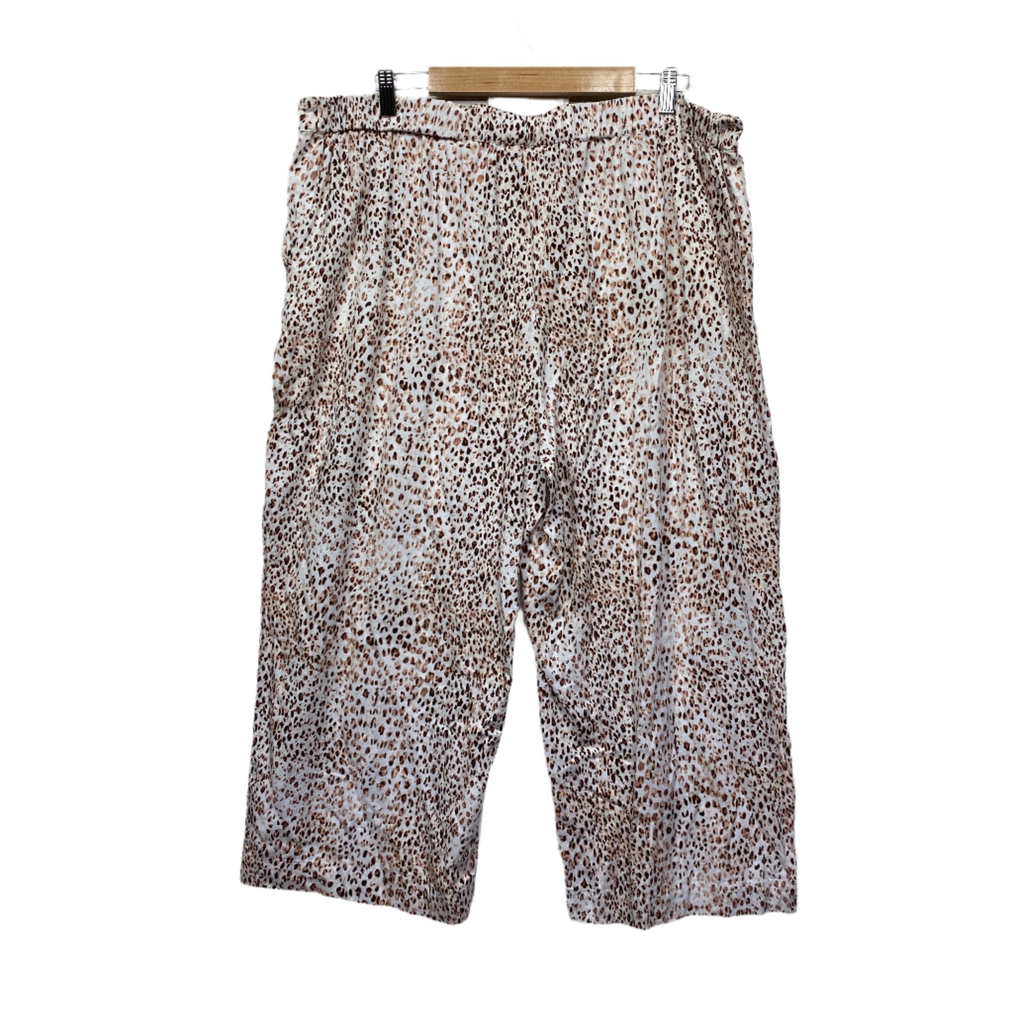 Sussan Linen Pants Size 18 Pockets Animal Print