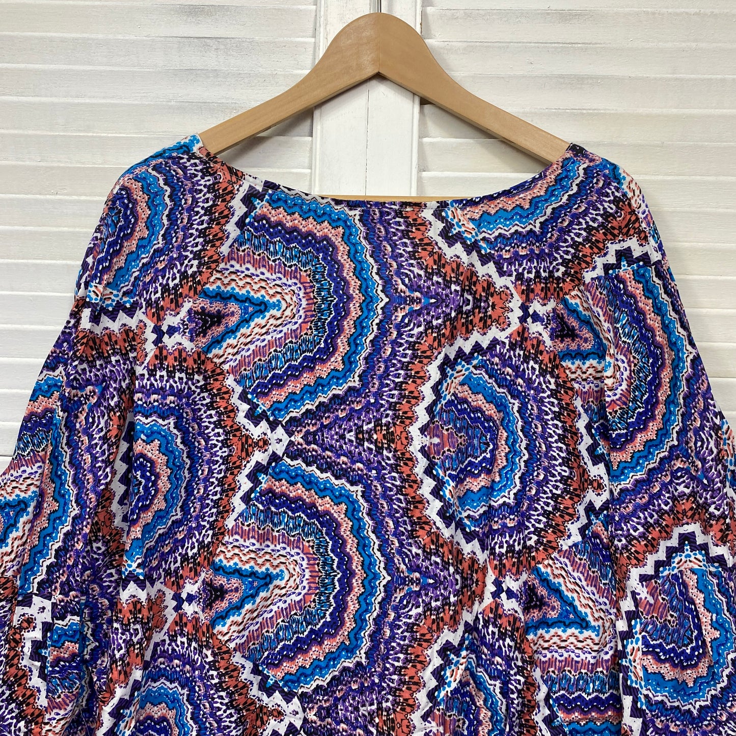 Autograph Kaftan Top Size 14 Plus Purple Viscose