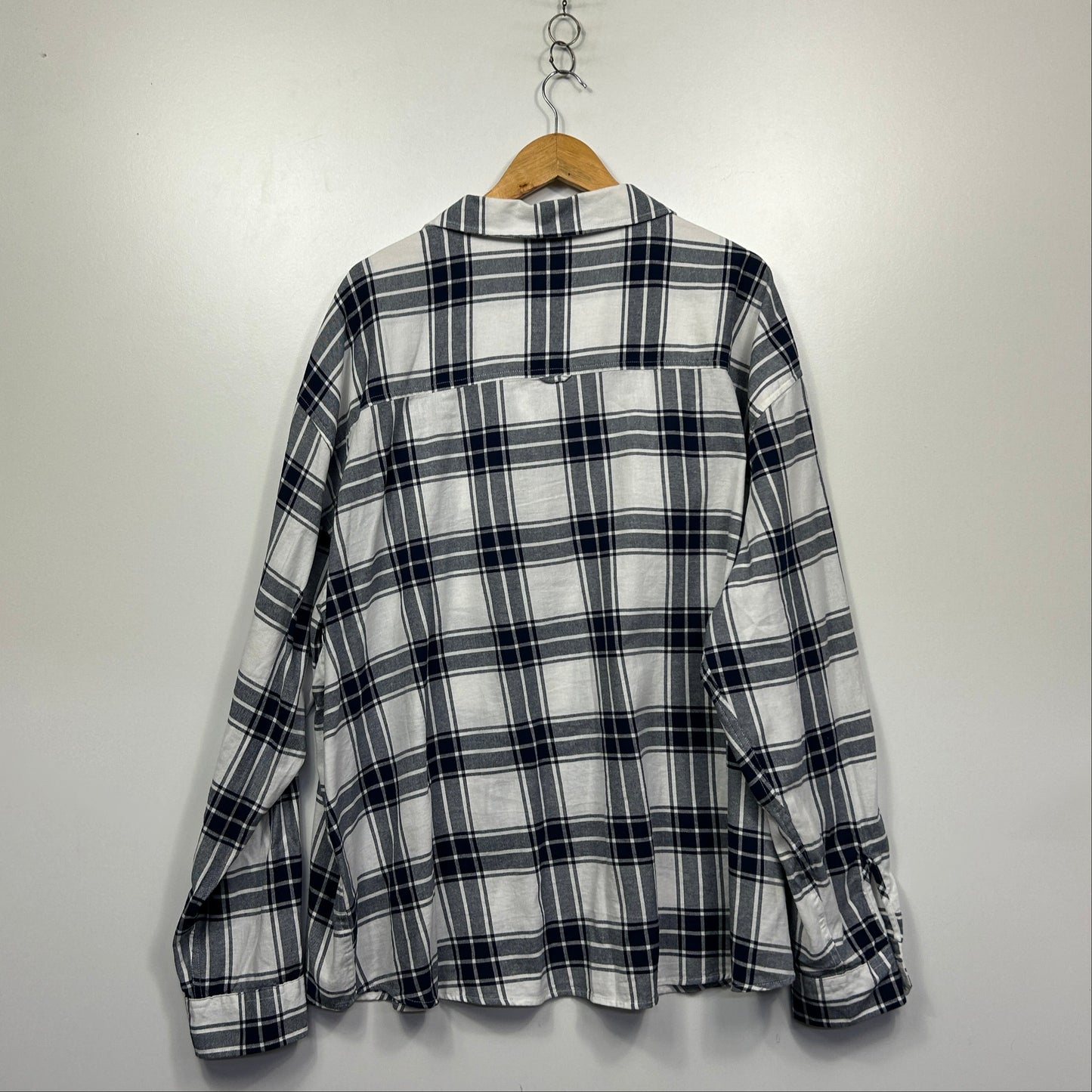 Avella Navy & White Plaid Check Shirt - Size 26
