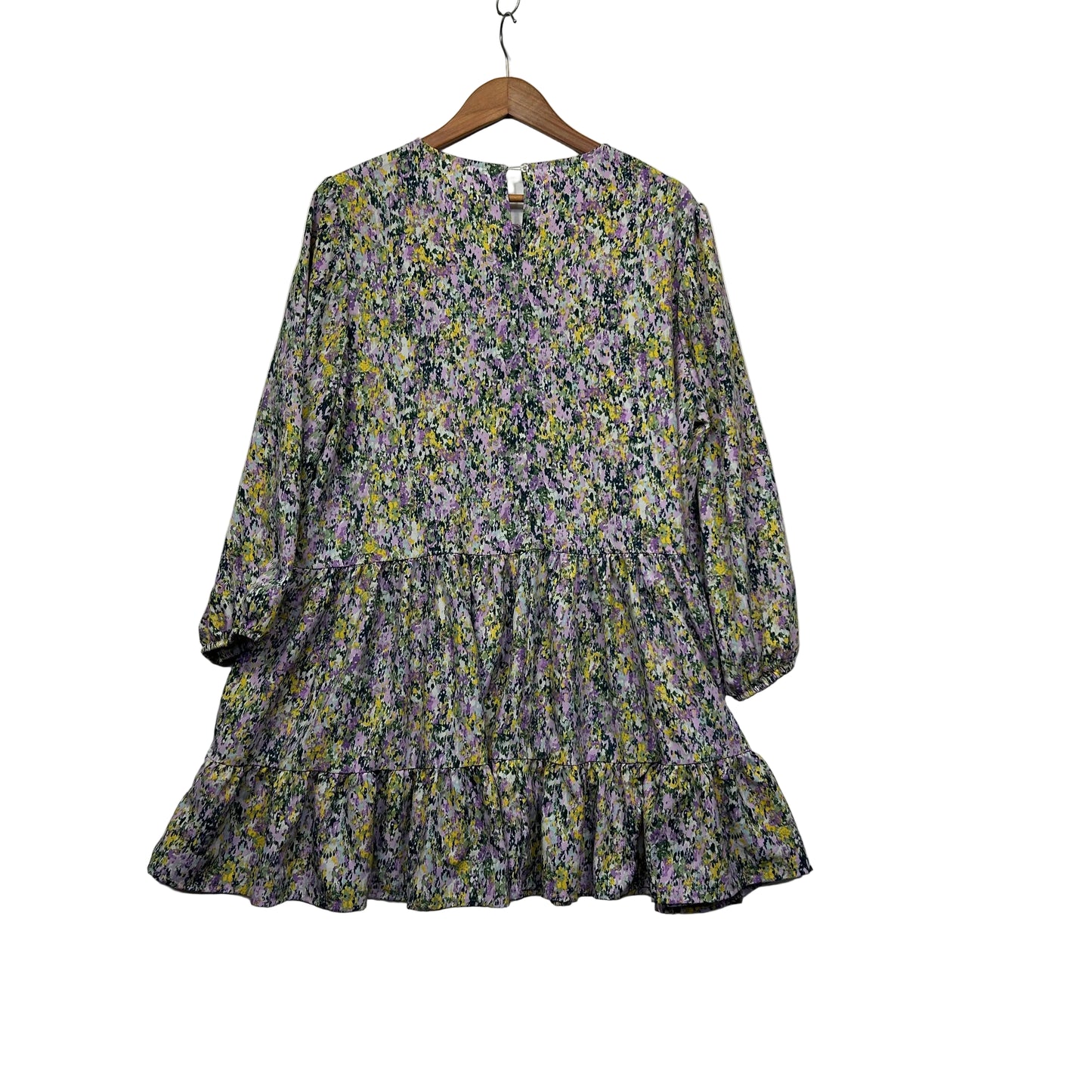 & Me Multicoloured Floral Tiered Dress - Size 18